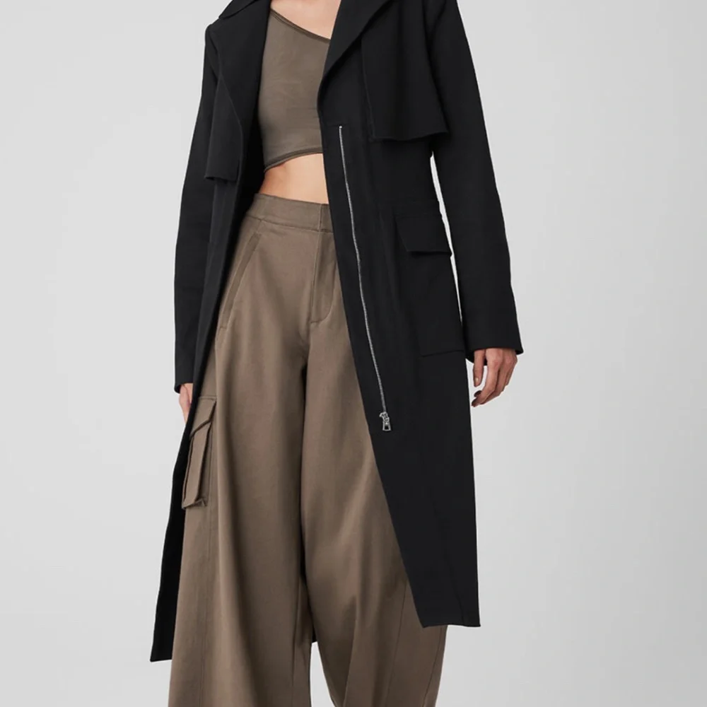 Alo Formation Trench Coat - Black - Picture 6 of 7